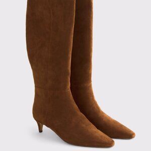 Abercrombie & Fitch Vegan Suede Kitten Heel Boots size 7.5